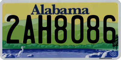 AL license plate 2AH8086