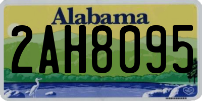 AL license plate 2AH8095