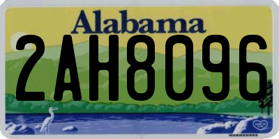 AL license plate 2AH8096