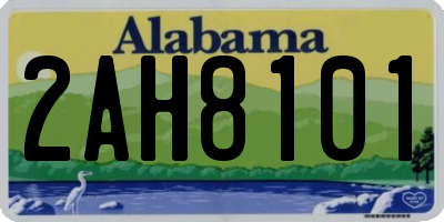 AL license plate 2AH8101