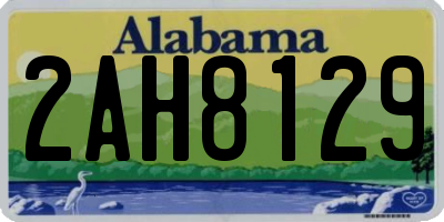 AL license plate 2AH8129