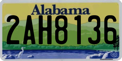 AL license plate 2AH8136
