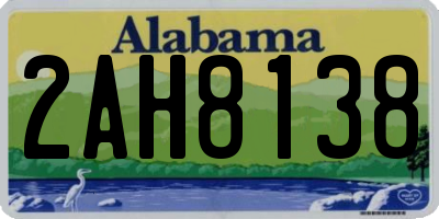 AL license plate 2AH8138