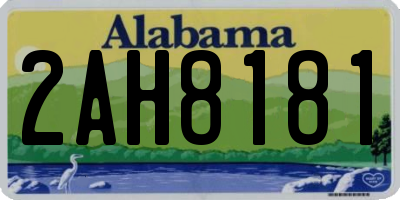 AL license plate 2AH8181