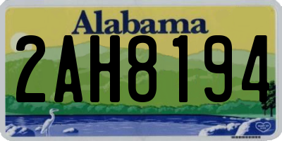 AL license plate 2AH8194
