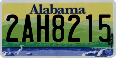 AL license plate 2AH8215