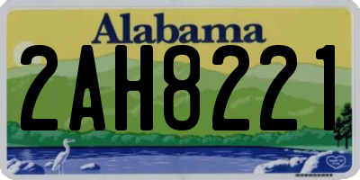 AL license plate 2AH8221