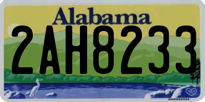 AL license plate 2AH8233