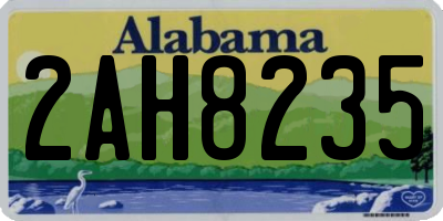 AL license plate 2AH8235