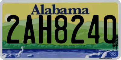 AL license plate 2AH8240