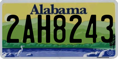 AL license plate 2AH8243