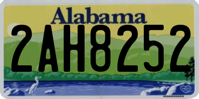 AL license plate 2AH8252
