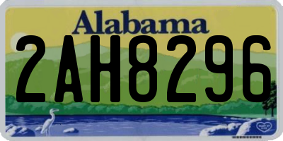 AL license plate 2AH8296