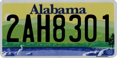 AL license plate 2AH8301