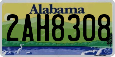 AL license plate 2AH8308