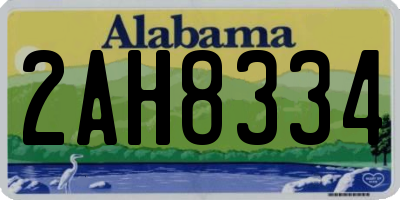 AL license plate 2AH8334
