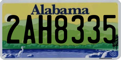 AL license plate 2AH8335