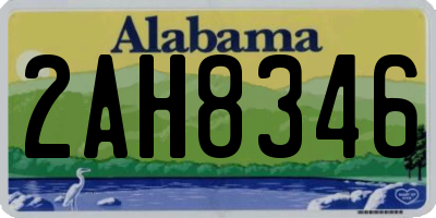 AL license plate 2AH8346