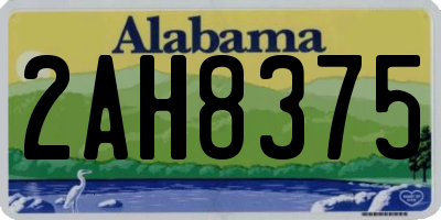 AL license plate 2AH8375