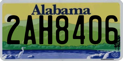 AL license plate 2AH8406