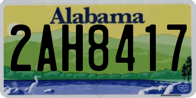 AL license plate 2AH8417