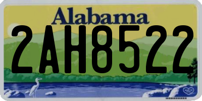 AL license plate 2AH8522