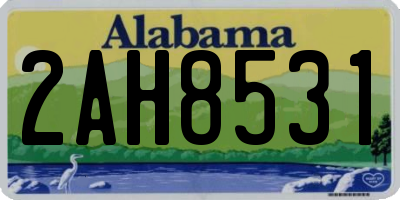 AL license plate 2AH8531