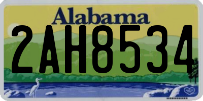 AL license plate 2AH8534