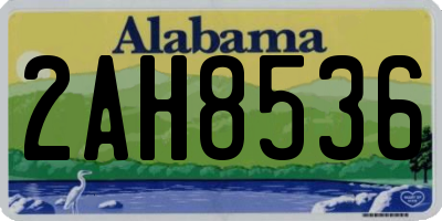 AL license plate 2AH8536