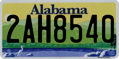 AL license plate 2AH8540