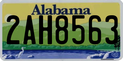 AL license plate 2AH8563