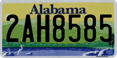 AL license plate 2AH8585