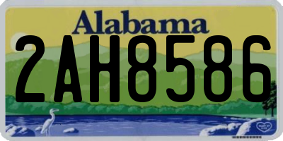 AL license plate 2AH8586