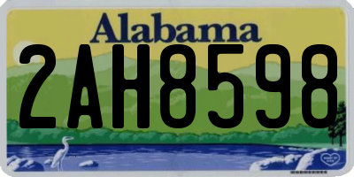 AL license plate 2AH8598