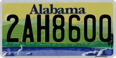 AL license plate 2AH8600