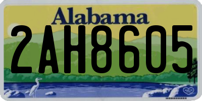 AL license plate 2AH8605