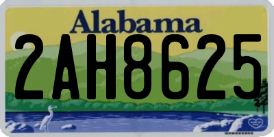 AL license plate 2AH8625