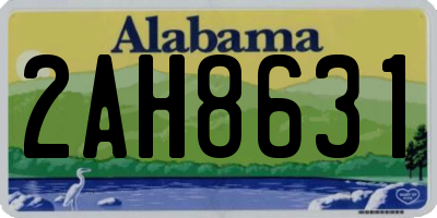 AL license plate 2AH8631