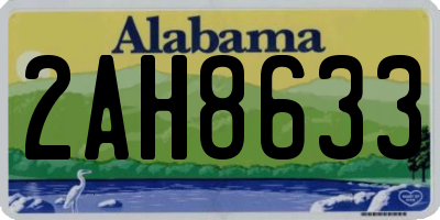 AL license plate 2AH8633