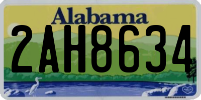 AL license plate 2AH8634