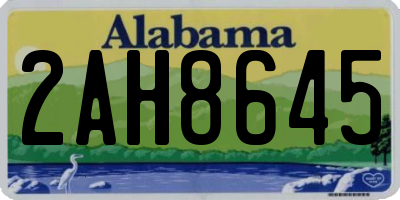 AL license plate 2AH8645
