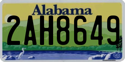 AL license plate 2AH8649