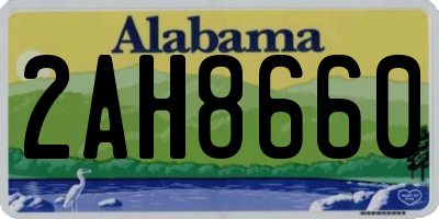 AL license plate 2AH8660
