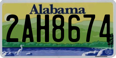 AL license plate 2AH8674