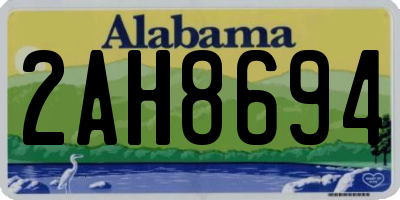 AL license plate 2AH8694
