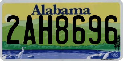AL license plate 2AH8696