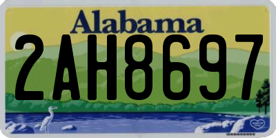 AL license plate 2AH8697
