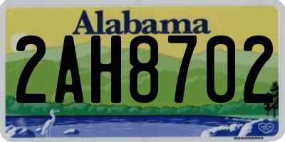 AL license plate 2AH8702