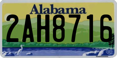 AL license plate 2AH8716