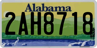 AL license plate 2AH8718